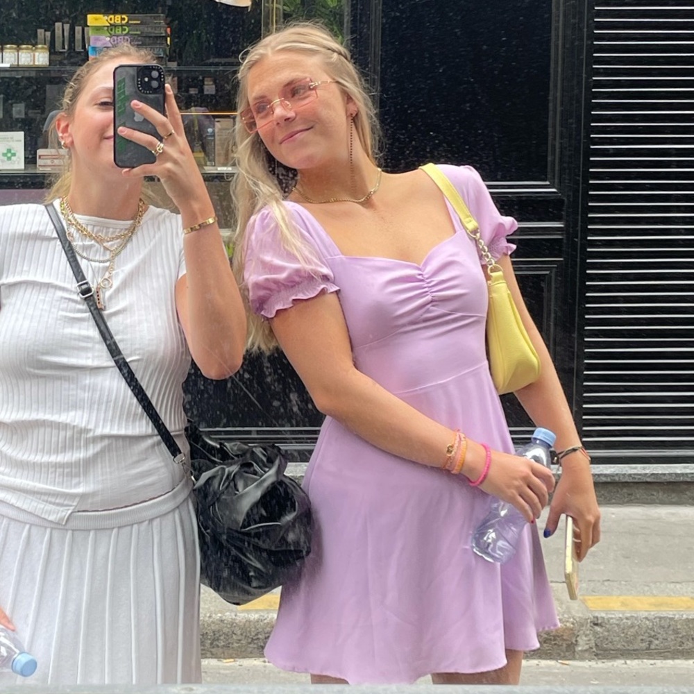 Purple Girly Mini Dress